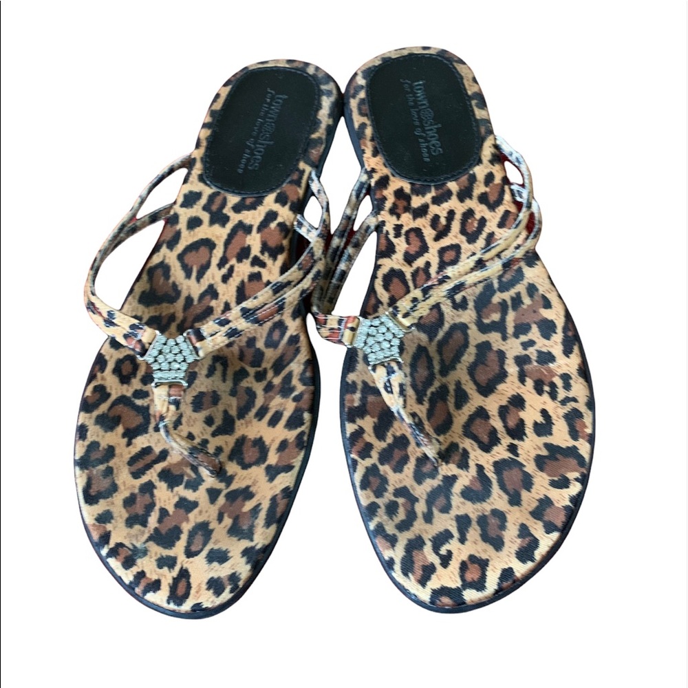 Leopard print sandals